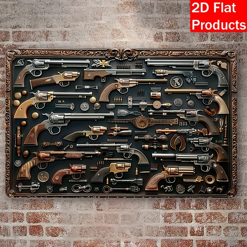 Vintage Collectible Guns - [금속 장식 명판] 빈티지 총 컬렉션
