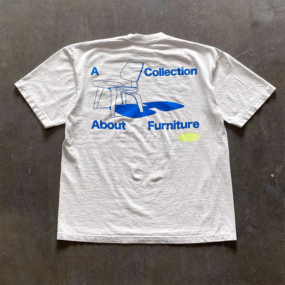 Vintage Collectible Furniture - 남녀공용 빈티지 의자 프린트 티셔츠, 흰색