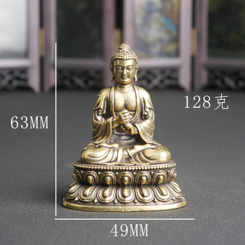 Vintage Collectible Ornaments - 빈티지 순수 황동 바이로카나 불상 데스크탑