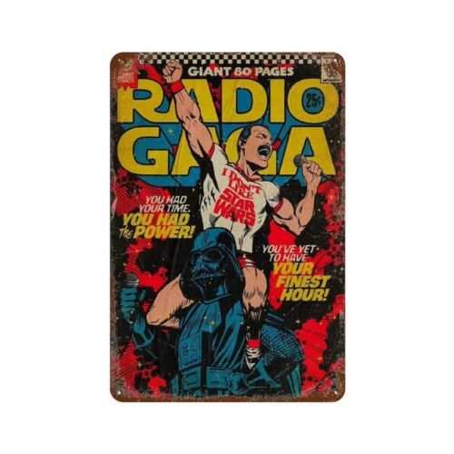 Vintage Collectible Tins - Y1, 퀸 라디오 가가 코믹 스타일