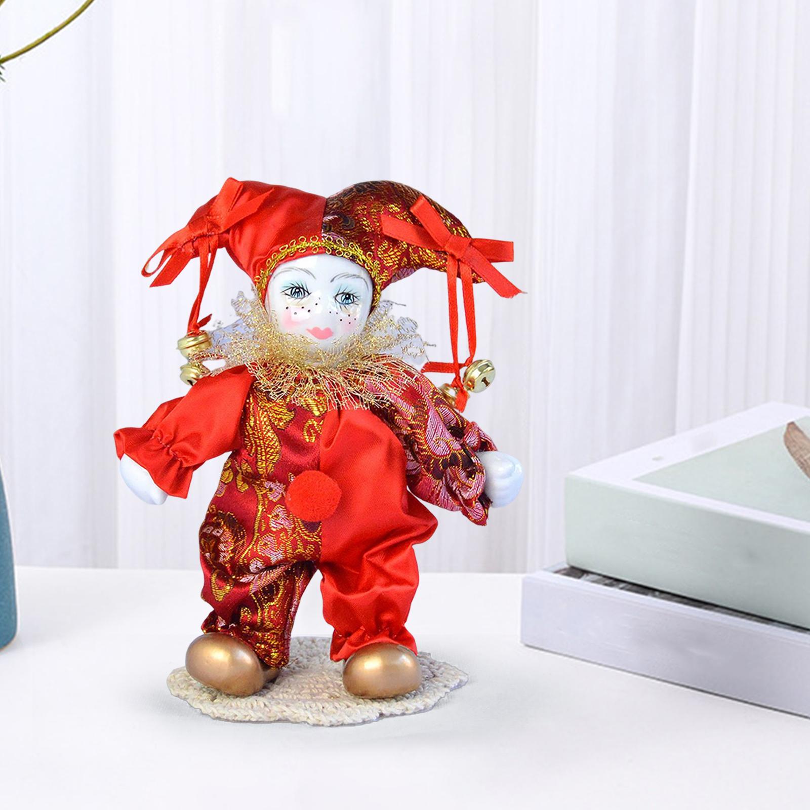 Vintage Collectible Porcelain Dolls - 7인치 광대 인형, 앤틱 인형, 빈티지