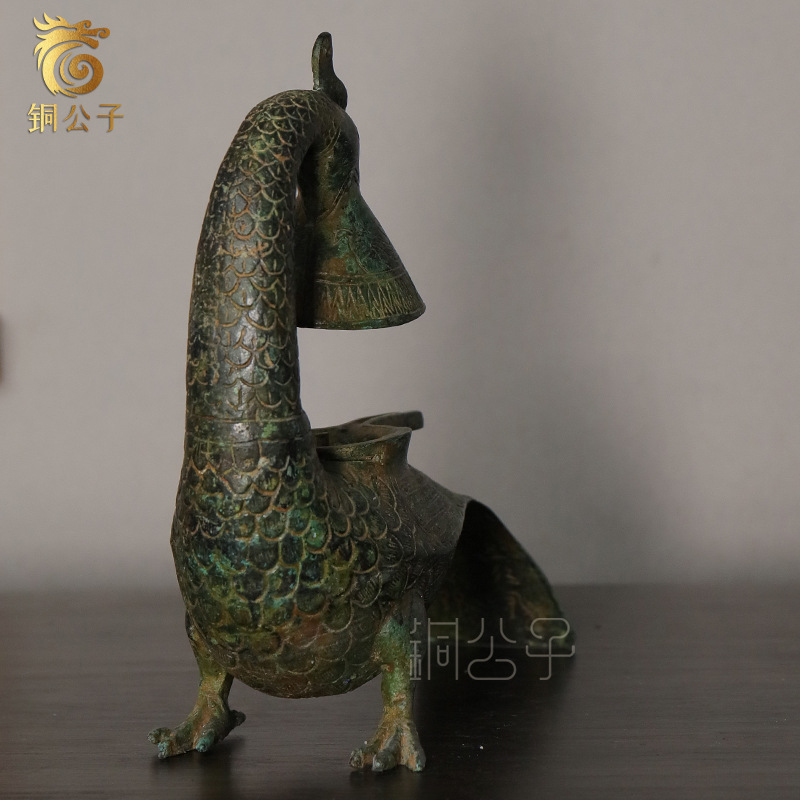 긴 꼬리 피닉스 조류 램프 청동 장식 골동품 홈 장식  - Collectible Vintage Lamps 리뷰 및 가격