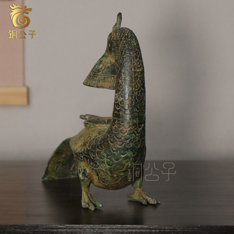 긴 꼬리 피닉스 조류 램프 청동 장식 골동품 홈 장식  - Collectible Vintage Lamps 리뷰 및 가격