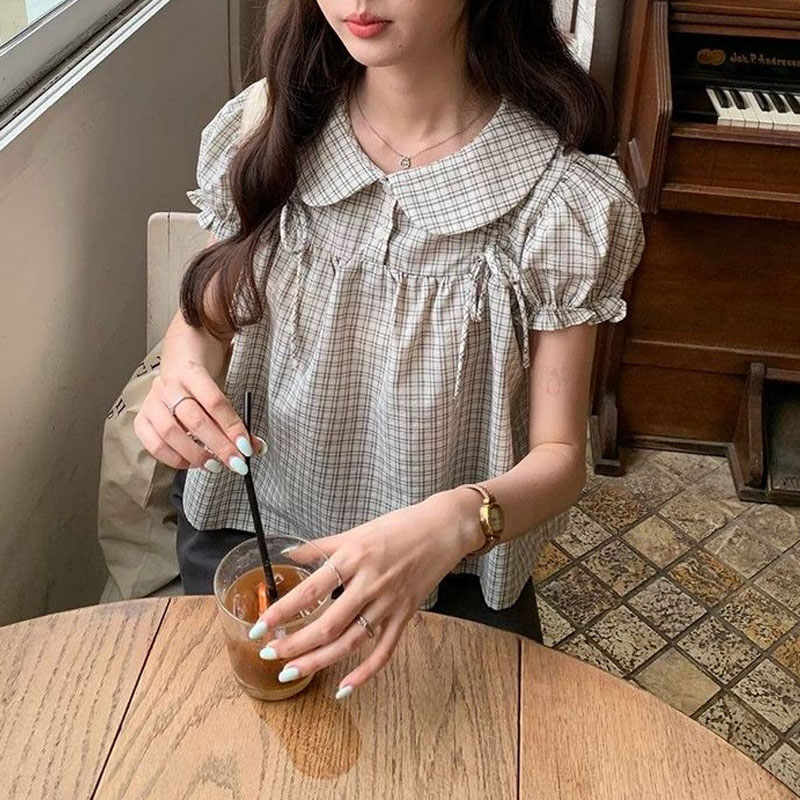 여성 의류 프레피 스타일 인형 칼라 한국 셔츠 빈티지  - Vintage Collectible Dolls 리뷰 및 가격