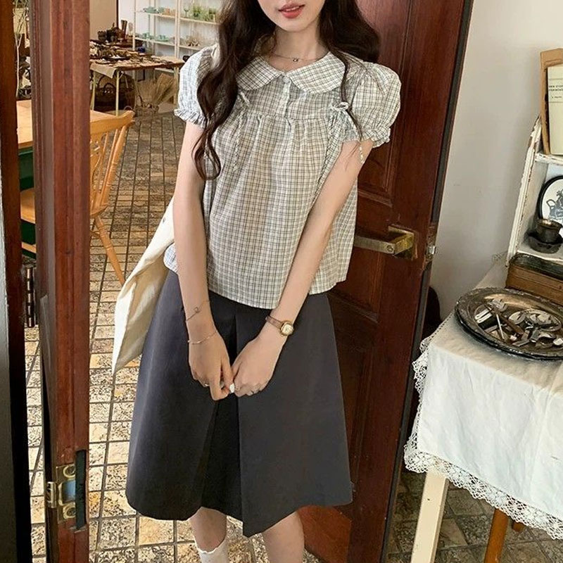여성 의류 프레피 스타일 인형 칼라 한국 셔츠 빈티지  - Vintage Collectible Dolls 리뷰 및 가격