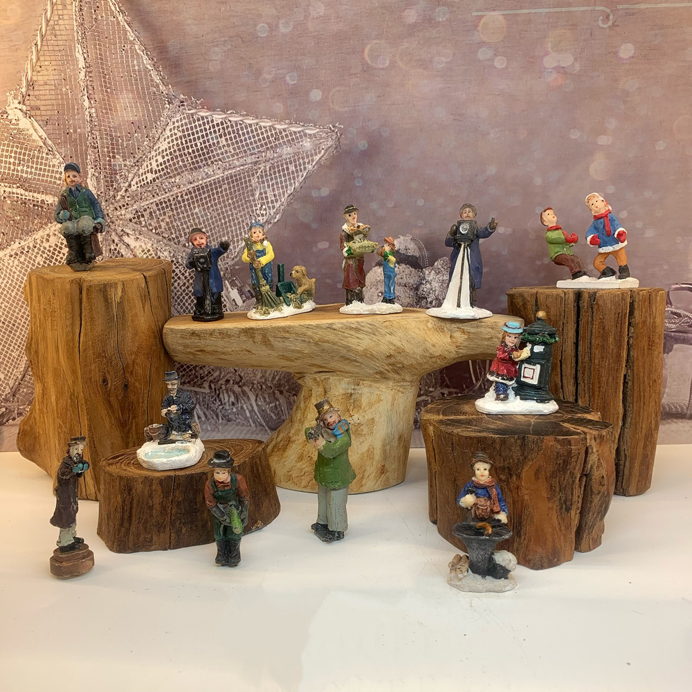 빈티지 빅토리아 시대 겨울 마을 미니 레진 피규어, 크 - Vintage Collectible Ornaments 리뷰 및 가격