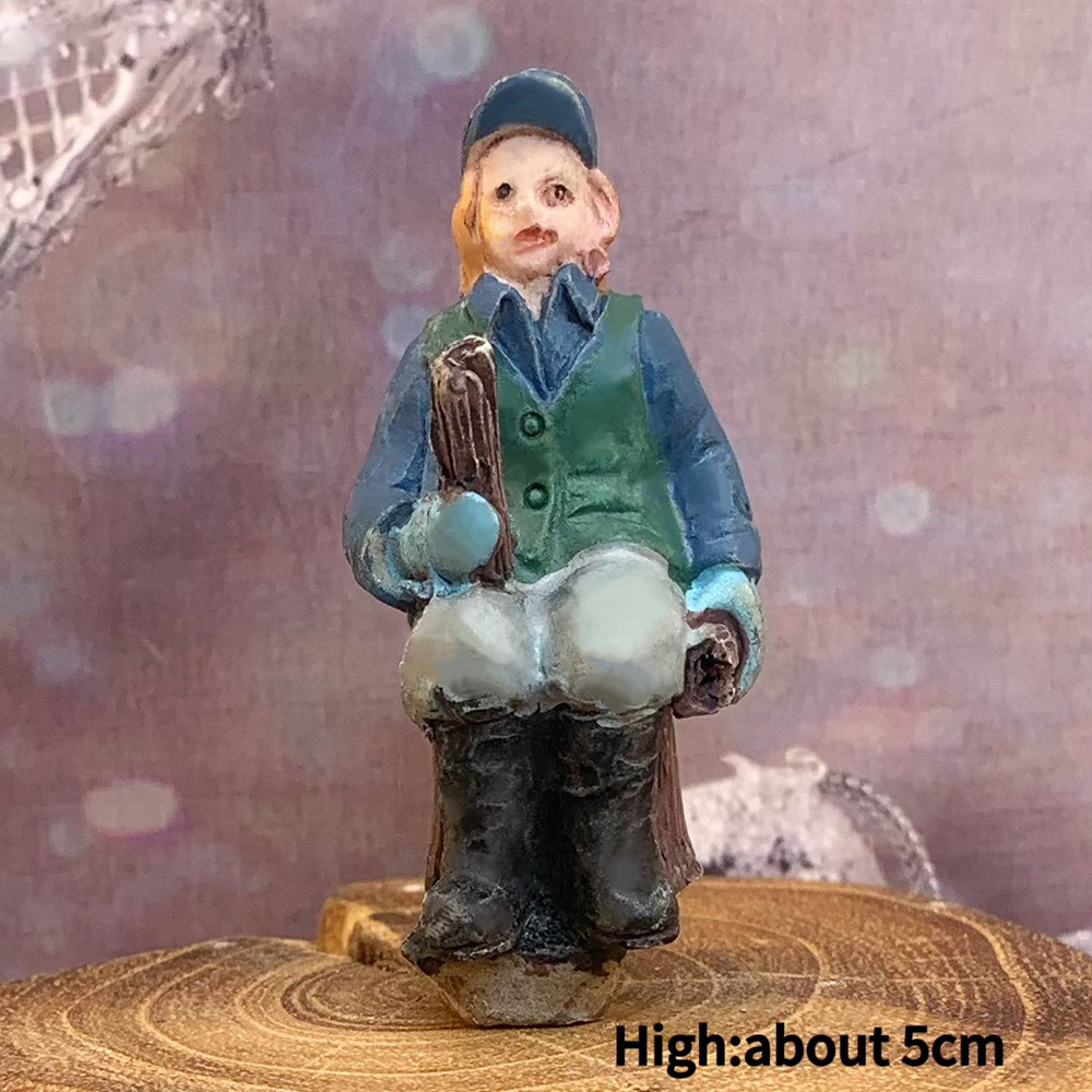 빈티지 빅토리아 시대 겨울 마을 미니 레진 피규어, 크 - Vintage Collectible Ornaments 리뷰 및 가격