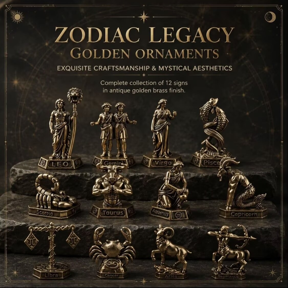 수제 황동 별자리 장식품 - 빈티지 별자리 조각상, 가 - Vintage Collectible Ornaments 리뷰 및 가격