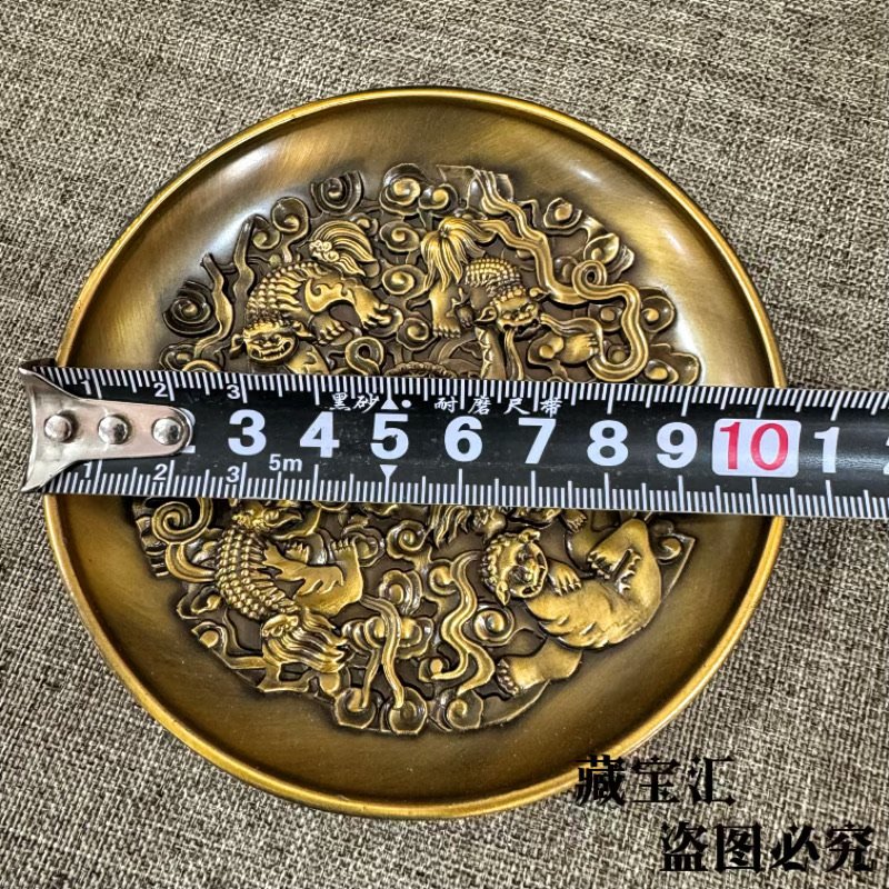 옛날 컬렉션 수제 사자 자수 볼 모양 황동 접시 순수  - Vintage Collectible Dishes 리뷰 및 가격