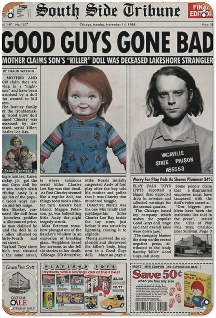 Child S Play 1988 신문 포스터 인쇄 Ch - Collectible Vintage Newspapers 리뷰 및 가격